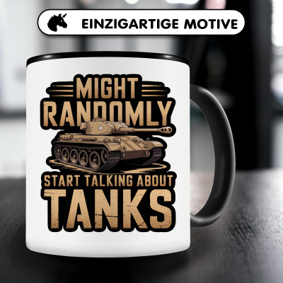 Tasse mit dem Motiv Talks about Tanks - Ansicht 3