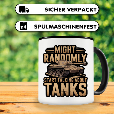 Tasse mit dem Motiv Talks about Tanks - Ansicht 4