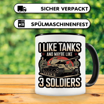 Tasse mit dem Motiv I Like Tanks and 3 Soldiers - Ansicht 4