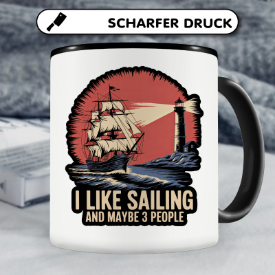 Tasse mit dem Motiv I Like Sailing and 3 People - Ansicht 5