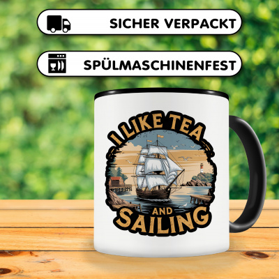 Tasse mit dem Motiv I Like Tea and Sailing - Ansicht 4
