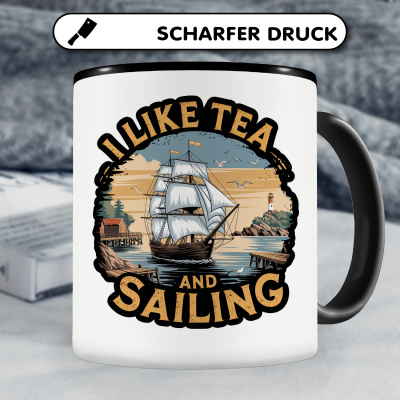 Tasse mit dem Motiv I Like Tea and Sailing - Ansicht 5
