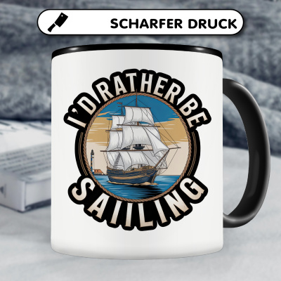 Tasse mit dem Motiv I'd Rather Be Sailing - Ansicht 5