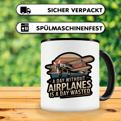 Tasse mit dem Motiv A Day Without Airplanes - Ansicht 4