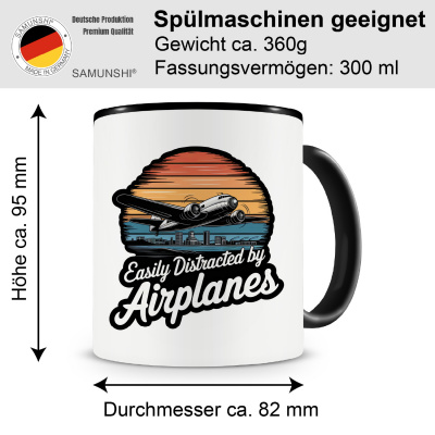 Tasse mit dem Motiv Distracted by Airplanes - Ansicht 2