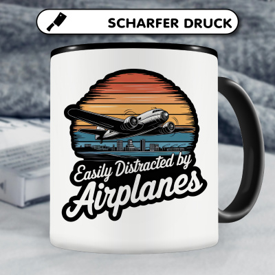 Tasse mit dem Motiv Distracted by Airplanes - Ansicht 5