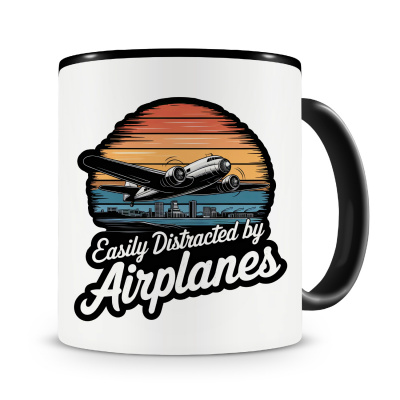 Tasse mit dem Motiv Distracted by Airplanes