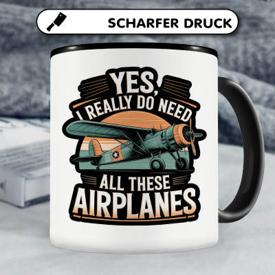 Tasse mit dem Motiv I need all these Airplanes - Ansicht 5