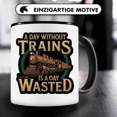 Tasse mit dem Motiv A Day Without Trains - Ansicht 3