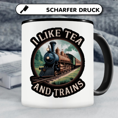 Tasse mit dem Motiv I Like Tea and Trains - Ansicht 5