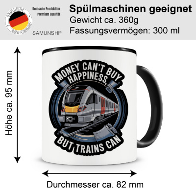 Tasse mit dem Motiv Trains make Happy - Ansicht 2