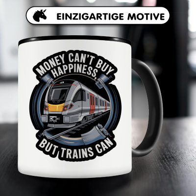 Tasse mit dem Motiv Trains make Happy - Ansicht 3