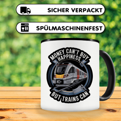 Tasse mit dem Motiv Trains make Happy - Ansicht 4