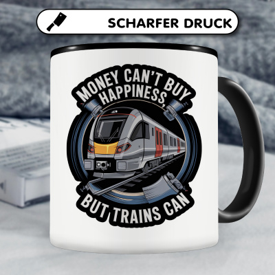 Tasse mit dem Motiv Trains make Happy - Ansicht 5