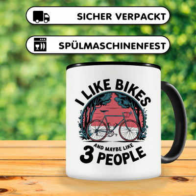 Tasse mit dem Motiv I Like Bikes And 3 People - Ansicht 4