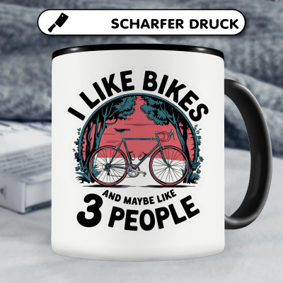 Tasse mit dem Motiv I Like Bikes And 3 People - Ansicht 5