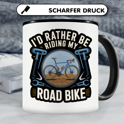 Tasse mit dem Motiv I'd Rather Ride Road Bikes - Ansicht 5