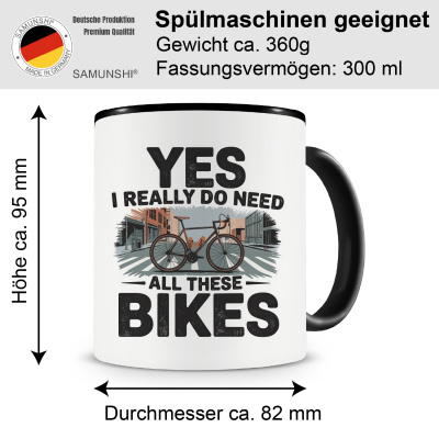 Tasse mit dem Motiv I Need All These Bikes - Ansicht 2