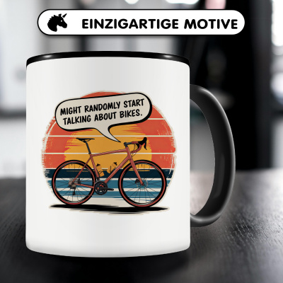 Tasse mit dem Motiv Might Randomly Talk About Bikes - Ansicht 3