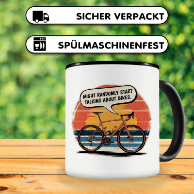 Tasse mit dem Motiv Might Randomly Talk About Bikes - Ansicht 4