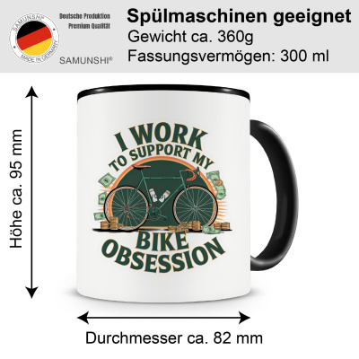 Tasse mit dem Motiv Obsessed By Bikes - Ansicht 2