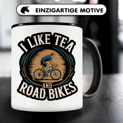 Tasse mit dem Motiv I Like Tea And Road Bikes - Ansicht 3