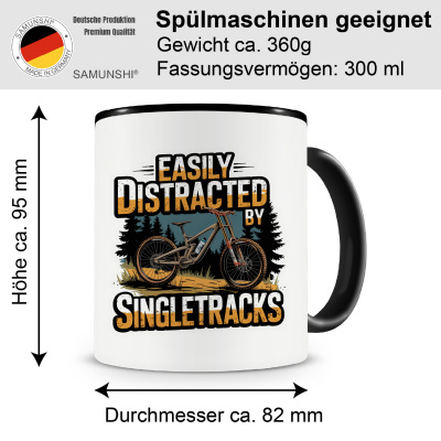 Tasse mit dem Motiv Distracted by Singletracks - Ansicht 2