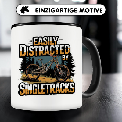Tasse mit dem Motiv Distracted by Singletracks - Ansicht 3