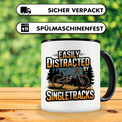 Tasse mit dem Motiv Distracted by Singletracks - Ansicht 4