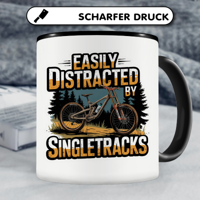 Tasse mit dem Motiv Distracted by Singletracks - Ansicht 5