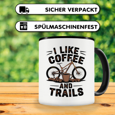 Tasse mit dem Motiv I Like Coffee And Trails - Ansicht 4