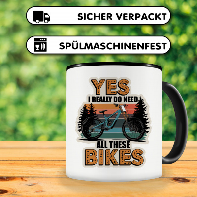 Tasse mit dem Motiv I Really Need All These Bikes - Ansicht 4