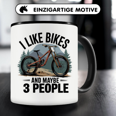 Tasse mit dem Motiv I Like Bikes And 3 People - Ansicht 3