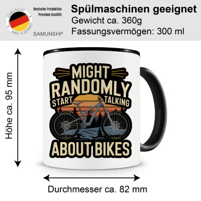 Tasse mit dem Motiv Might Talk About Bikes - Ansicht 2