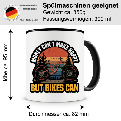Tasse mit dem Motiv Bikes Make Happy - Ansicht 2