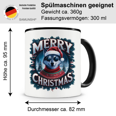 Tasse mit dem Motiv Merry Christmas Wolf - Ansicht 2