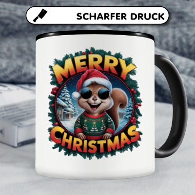 Tasse mit dem Motiv Merry Christmas Eichhrnchen - Ansicht 5