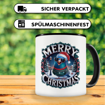 Tasse mit dem Motiv Merry Christmas Taube - Ansicht 4