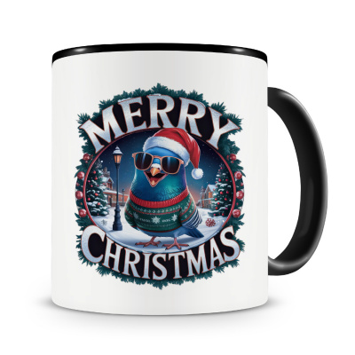 Tasse mit dem Motiv Merry Christmas Taube