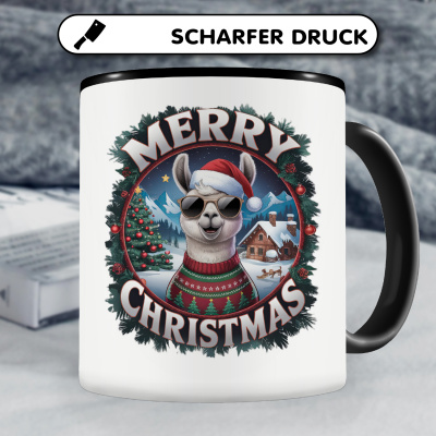 Tasse mit dem Motiv Merry Christmas Alpaka - Ansicht 5