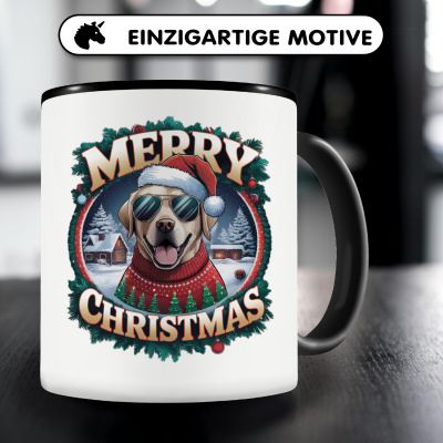 Tasse mit dem Motiv Merry Christmas Labrador Retriever - Ansicht 3