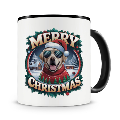 Tasse mit dem Motiv Merry Christmas Labrador Retriever