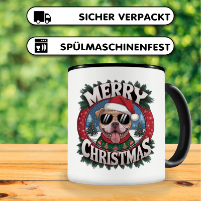 Tasse mit dem Motiv Merry Christmas Pitbull - Ansicht 4