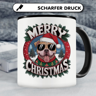Tasse mit dem Motiv Merry Christmas Pitbull - Ansicht 5