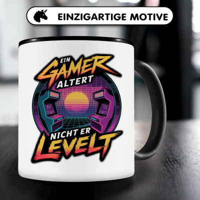 Tasse mit dem Motiv Gamer altern nicht - Ansicht 3