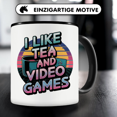 Tasse mit dem Motiv I Like Tea and Video Games - Ansicht 3