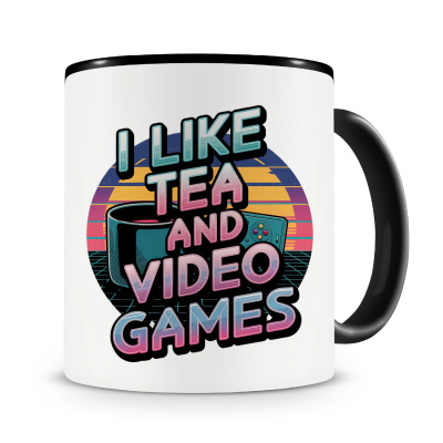 Tasse mit dem Motiv I Like Tea and Video Games
