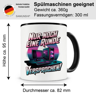Tasse mit dem Motiv Nur Noch Eine Runde PC - Ansicht 2