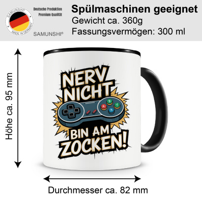 Tasse mit dem Motiv Nerv Nicht Bin Am Zocken - Ansicht 2