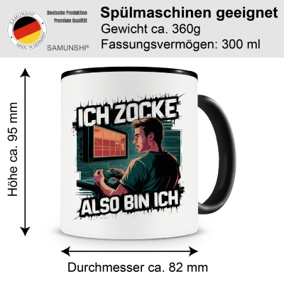 Tasse mit dem Motiv Ich Zocke Also Bin Ich - Ansicht 2